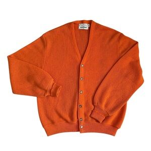 Men's V-Neck Sweater - Orange